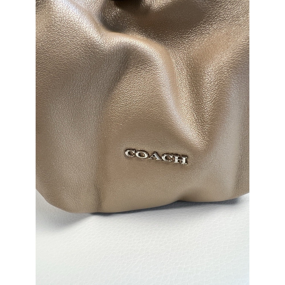 Coach Madison Phoebe Op Art Gold Sateen Purple Interior Shoulder Bag 26448 - Picture 6 of 15